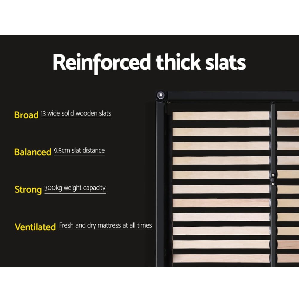 Artiss Bed Frame Queen Size Grey PIER - Image 6