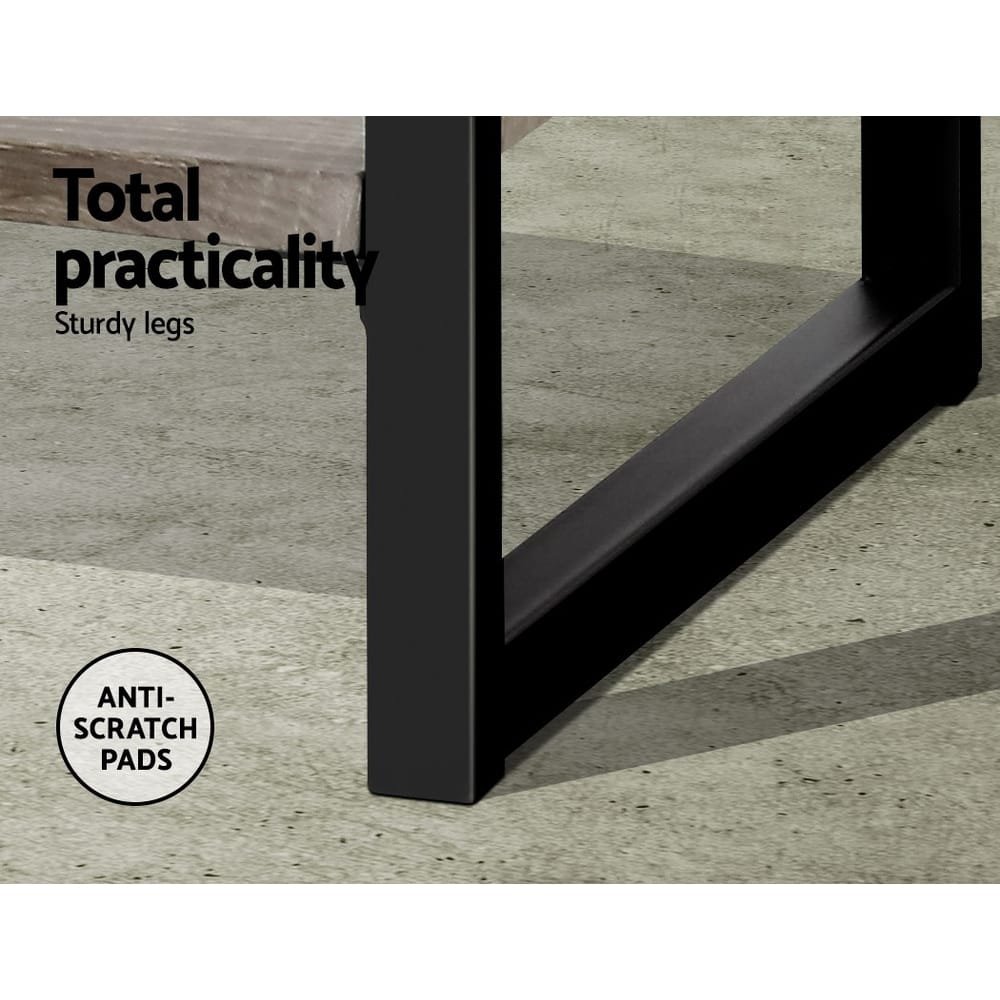 Artiss Bookshelf 3 Tiers - NOE Black and Oak - Image 6