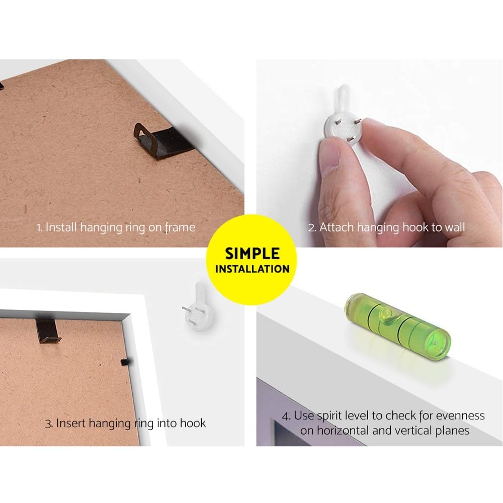 Artiss Photo Frames Art Holder 30PCS 8x10 5x7" 4x6" 3.5x5" White" - Image 6