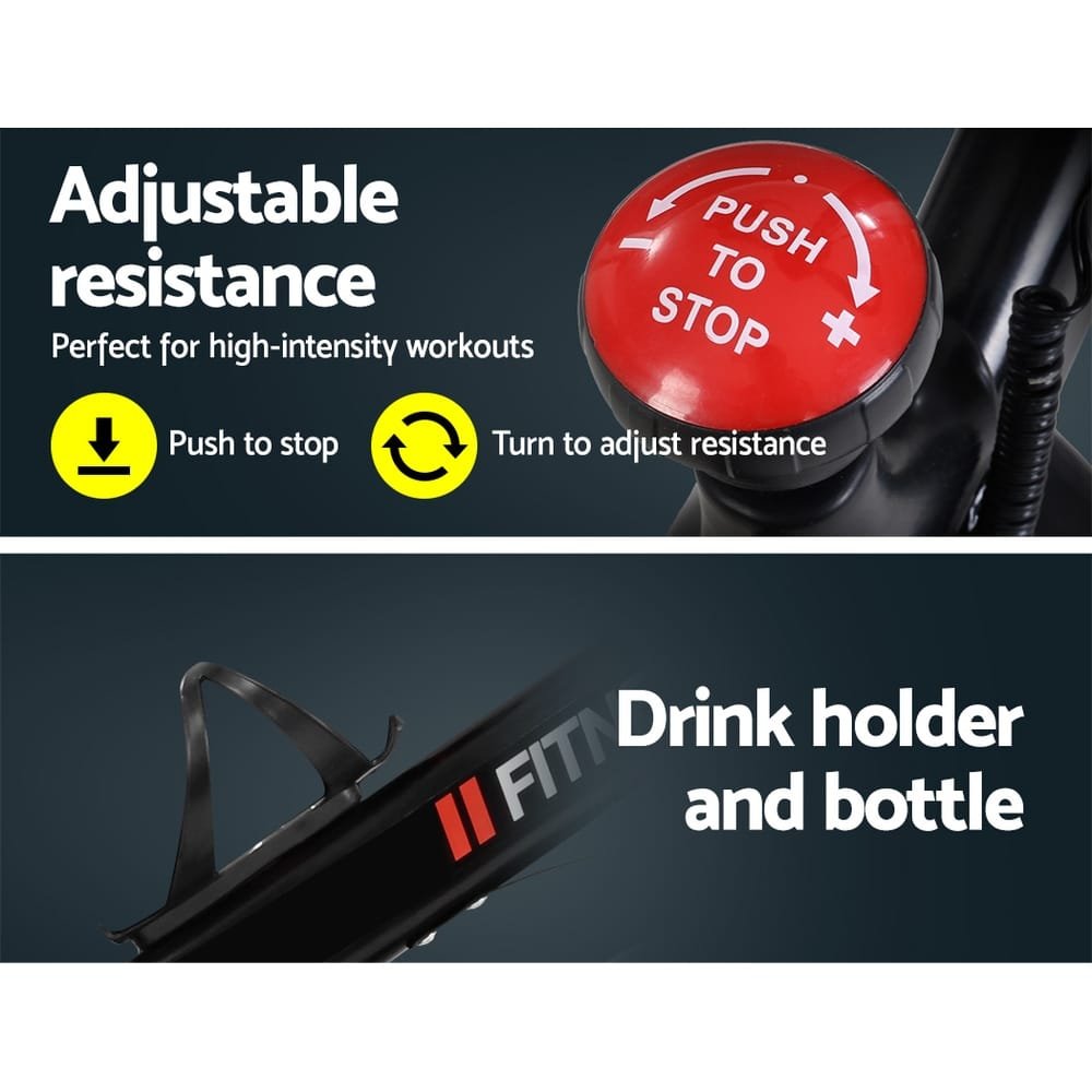 Everfit Spin Bike Exercise Bike Flywheel Cycling Home Gym Fitness 120kg - Image 5