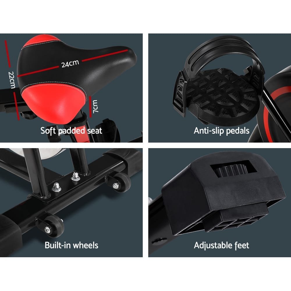 Everfit Spin Bike Exercise Bike Flywheel Cycling Home Gym Fitness 120kg - Image 6