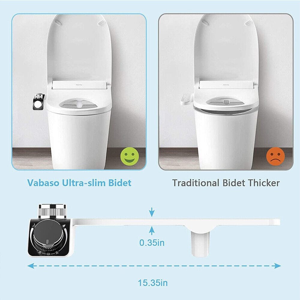 Toilet Bidet Seat Dual Nozzles Bidet Non Electric Toilet Water Sprayer Bathroom - Image 2