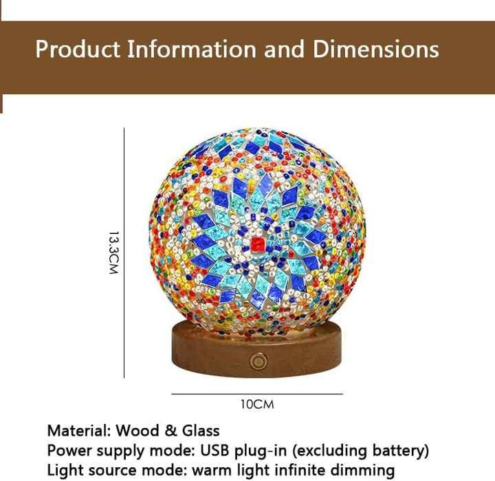 Green Handmade Mosaic Glass Lamp - Vibrant Decorative Table Light - Image 4