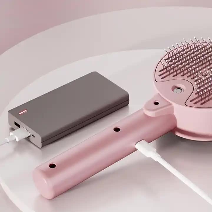 White Pet Grooming Spray and Massage Brush | One-Click Hair Removal Comb for Cats & Dogs | UV Sterilization for Mites Control - Image 5